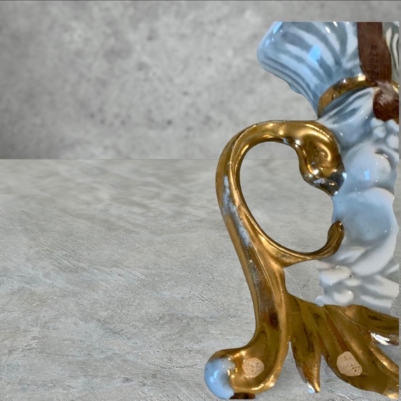 Vintage Jim Beam Collectible Decanter Ceramic Floral Gold, Pink, Green & White - Picture 11 of 16